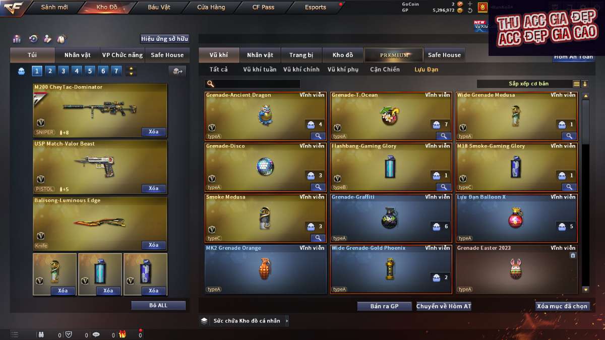 shop acc cf uy tin gia re
